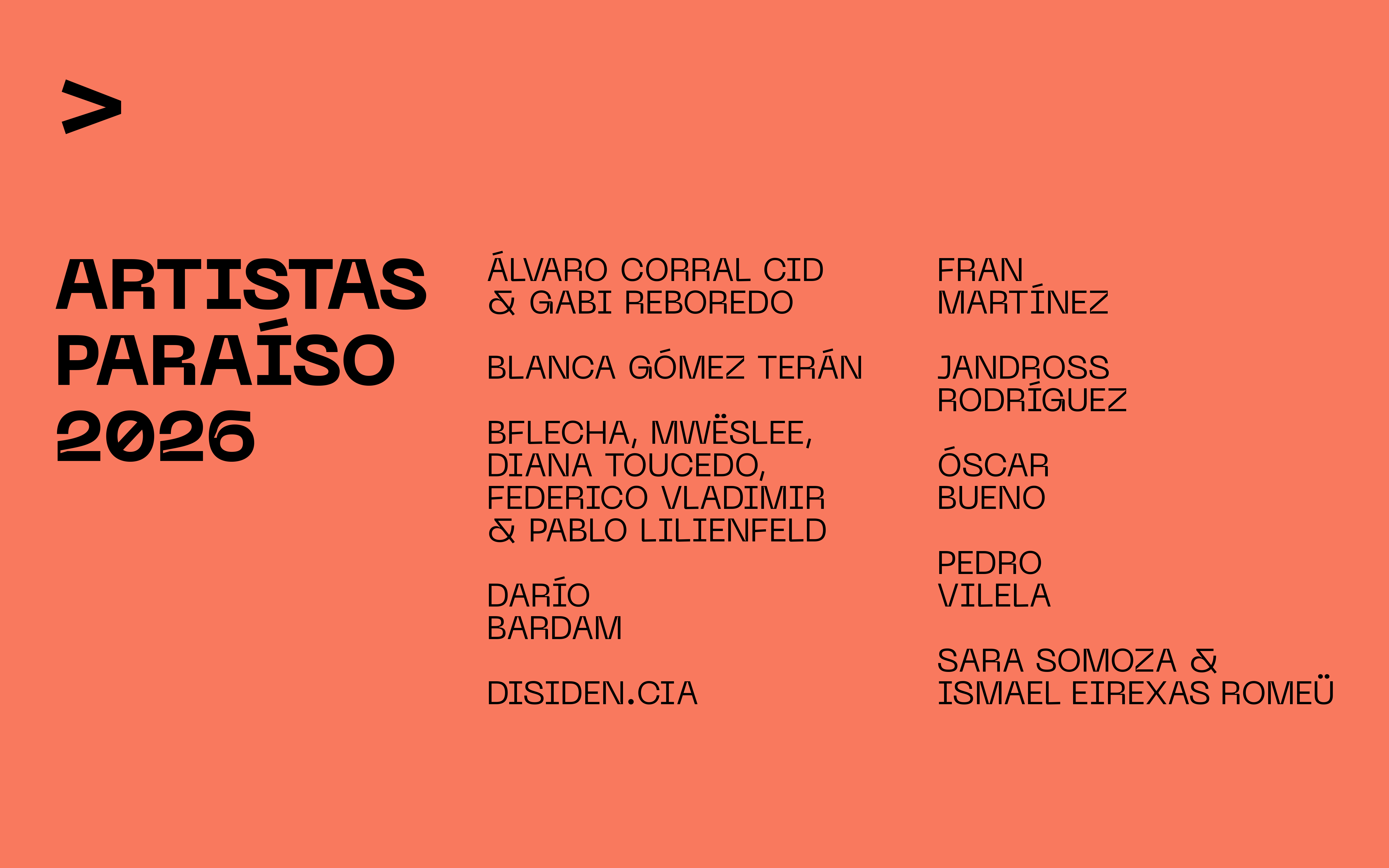 artistas paraiso 2026