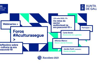 A Xunta analiza os retos do audiovisual na era poscovid-19 coa cineasta Carla Simón e o fundador de Portocabo, Alfonso Blanco
