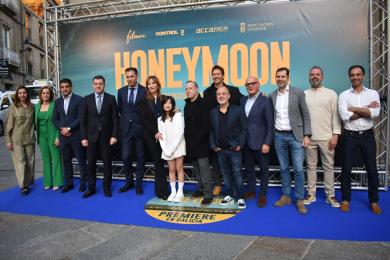 Román Rodríguez subliña o gran dinamismo e calidade do cine feito en Galicia na preestrea de 'Honeymoon' en Ourense