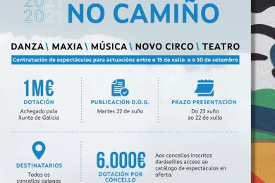 A Xunta incrementa un 33% os fondos da nova edición do programa 'Cultura no Camiño' para concellos de toda Galicia