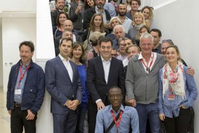 O conselleiro de Cultura e Turismo recibe os participantes galegos e internacionais do programa audiovisual EAVE