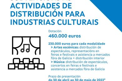 A Xunta convoca as axudas á distribución e promoción exterior da música e as artes escénicas galegas