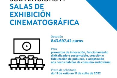 A Xunta pon en marcha unha nova liña de subvencións dotada con 850.000 euros para as salas de cine galegas