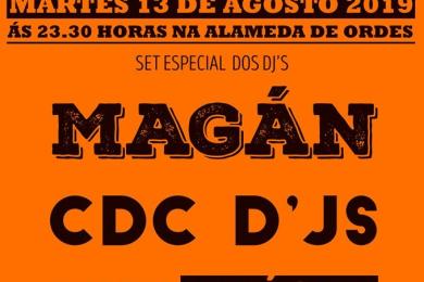 O ciclo patrocinado pola Xunta 'Dj's no Camiño' chega a Ordes cun set especial de David Expósito, CDC e Marcos Magán