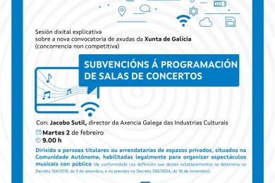 A Xunta inviste 800.000 euros na programación das salas privadas de concertos a través dunha liña extraordinaria de subvencións