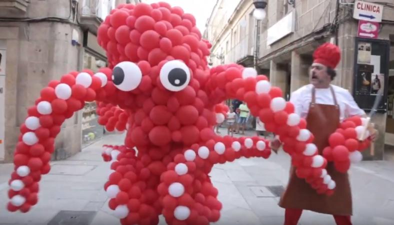 Animación de rúa: O polbo escapista