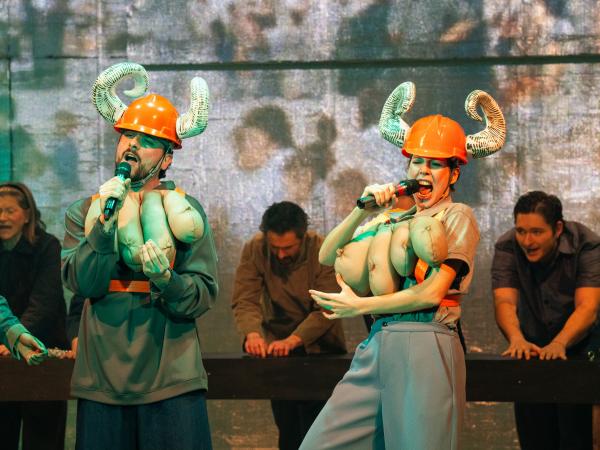 A burra, a mesa e o pau