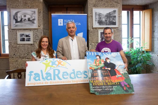 Valentín García xunto a Marián Bañobre e Santiago Cortegoso