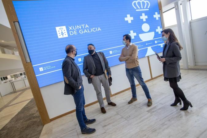 O secretario xeral de Cultura e o director de Industrias Culturais reciben o novo presidente da Asociación Galega de Profesionais da Xestión Cultural