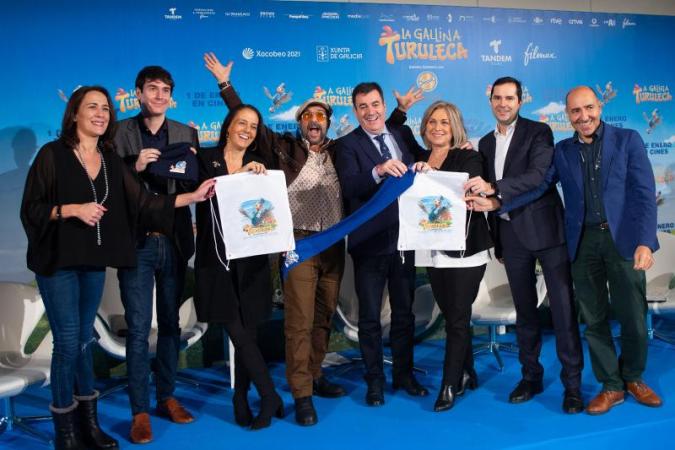 Román Rodríguez subliña o compromiso da Xunta co audiovisual galego na presentación de 'A galiña turuleca'