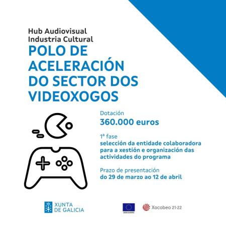 A Xunta abre a selección dos proxectos emprendedores que impulsará o Polo de aceleración dos videoxogos
