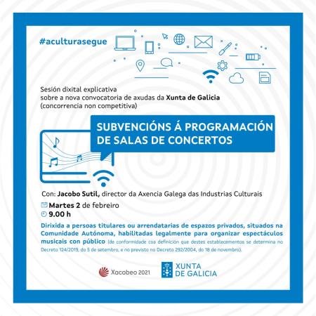 A Xunta inviste 800.000 euros na programación das salas privadas de concertos a través dunha liña extraordinaria de subvencións